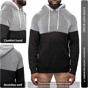 Sweat-shirt à capuche homme 100% coton, logo personnalisé, coupe ample, décontracté, sport, grandes tailles, vêtements de sport pour homme, envoyé par Dress Sports - Product Image 5