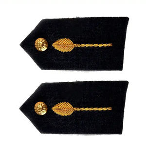 Parche de Gorget de Alambre de Bullion Francés, Bordado 3D, Personalizado, Hecho a Mano, en Oro Blanco, para Coser en Uniformes y Ropa, con PVC - Product Image 6