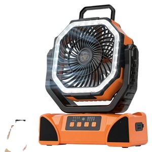 Portable Rechargeable Camping <b>With</b> Led Light Mist Spray <b>Remote</b> <b>Control</b> Oscillating Tent <b>Fan</b> for Outdoor Hiking Picnic - Product Image 1