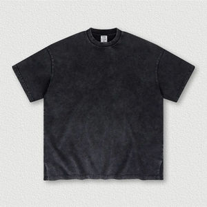 Quantité minimale de commande bas extérieur lavé à l'acide t-shirts séchage rapide décontracté personnalisé coupe ajustée lavé à l'acide t-shirts pour hommes - Product Image 3