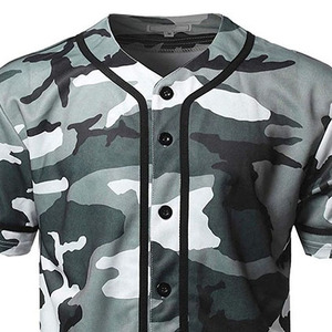 ชุดยูนิฟอร์มเบสบอลและซอฟต์บอลดีไซน์ล่าสุด ขายดี หลากสี เสื้อเจอร์ซีย์ติดกระดุม - Product Image 3