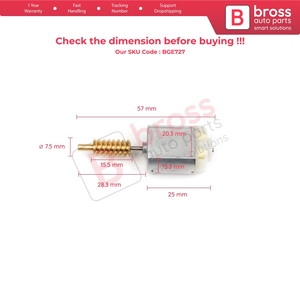 Actionneur de serrure de porte de voiture BGE727 FC280 Moteur 12V DC Engrenage métallique Total 57,20 mm pour Clio Sandero - Product Image 5