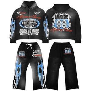 100% coton hommes vêtements d'hiver personnalisés de haute qualité élégant OEM ODM couleur beige survêtements ensembles à la mode - Product Image 1