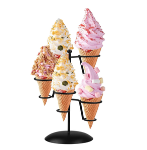 Support et support pour cornet de crème glacée en acier Design merveilleux Forme et taille personnalisées Support et support en métal - Product Image 1