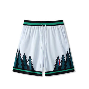 Pantalones cortos de baloncesto estampados para hombre con malla transpirable y cintura ajustable, ajuste Atlético largo para deportes de verano - Product Image 1