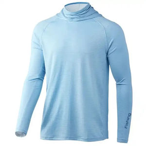 Sweat à capuche de pêche à coupe sèche avec logo personnalisé respirant à manches longues chemise à séchage rapide étanche protection UV UPF 50 fabriqué durable grande taille - Product Image 5