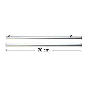 Barre de fixation en aluminium de 70 cm pour affiches (paire) – Catégorie de produit : Crochets et rails - Product Image 1