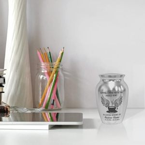 Mini urnas conmemorativas personalizadas para cenizas, urna decorativa de recuerdo de acero inoxidable con diseño de café, urnas conmemorativas de tamaño personalizado - Product Image 6