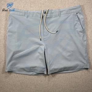 Short en toile grande taille de haute qualité avec logo personnalisé pour hommes OEM été respirant tricoté solide numérique à séchage rapide fermeture à cordon - Product Image 1