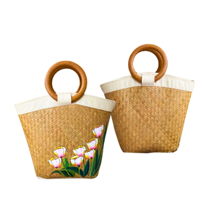 SAC À MAIN EN SEAGRASS Naturel Premium avec Sangle pour une Utilisation Polyvalente Sac Boho Fait Main pour les Détaillants de Mode - Product Image 1