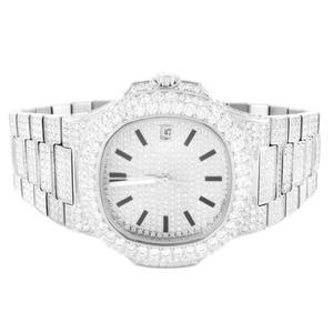 Vente en gros Montre tendance classique de luxe Montre tendance loisirs Quartz Moissanite avec cadran en verre et bracelet en acier inoxydable Montre de forme irrégulière - Product Image 3
