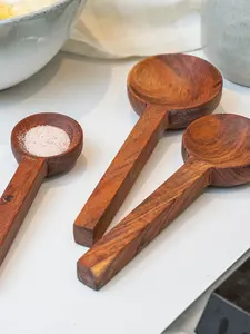 High-Quality Acacia <b>Wood</b> Serving <b>Spoons</b> <b>Cooking</b> Utensils Set Kitchen Tools Durable EcoFriendly Handmade - Product Image 4
