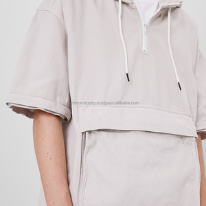 ชุดวอร์มผ้าฝ้าย100% 2ชิ้นแบบมีสไตล์ของผู้ชายชุดวอร์มโอเวอร์ไซส์ออกแบบได้เองมีรายละเอียดแบบถอดออกได้และโลโก้ด้านหน้า - Product Image 2