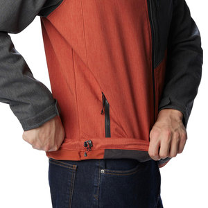 Veste Softshell pour hommes de haute qualité avec col montant à capuche utilisation en extérieur vestes Softshell grande taille tissu neuf - Product Image 6