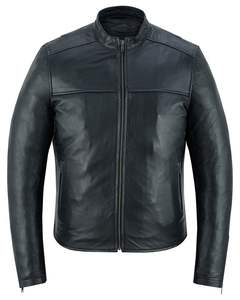 Custom Black Sheep Leather <b>Jacket</b> High Quality Casual <b>Biker</b> Style Stand Collar Breathable Satin Lining Winter Size 4XL Fabric - Product Image 2