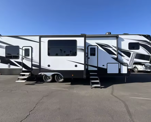 Modern Used 2021 Dutchmens Voltage 3615 Travel <b>Trailer</b> with 8 Person Capacity and Independent Suspension Ready to Ship - Product Image 2