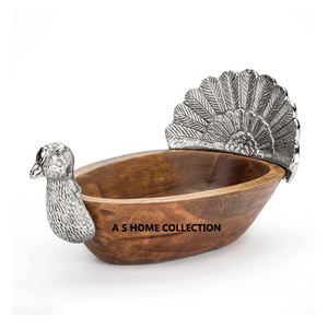 Bol de service en bois rond de style moderne pour la fête Nouveau style à prix compétitif pour les décorations de table - Product Image 5