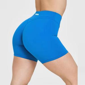 Pantalones cortos de cintura elástica con logotipo personalizado, pantalones cortos de carga informales a la moda para mujer - Product Image 6