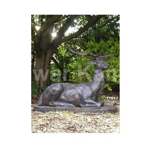 Haute qualité robuste argent aluminium cerf jardin Sculpture Sculpture décorative pour la maison jardin cour décor - Product Image 1