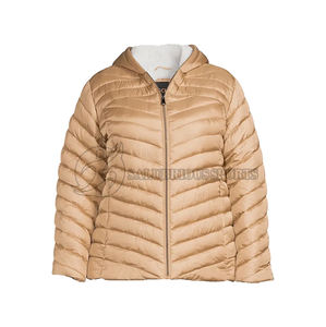 Manteau d'hiver à capuche coupe-vent personnalisé pour femmes vestes Bomber à isolation chaude taille XL tissu imprimé matelassé approvisionnement en gros - Product Image 1