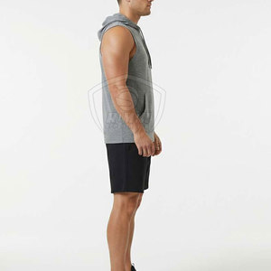 Wholesale Oem Breathable Thick Sleeveless <b>Hoodies</b> Casual Wear Men Sleeveless <b>Plain</b> <b>Hoodie</b> With Low Moq - Product Image 5