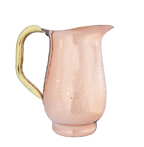 เหยือกทองแดงบริสุทธิ์สำหรับน้ำดื่มดีไซน์แบบโบราณทำจากโลหะทองแดงใช้สำหรับร้านอาหารโรงแรม - Product Image 1