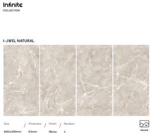 Carreaux de porcelaine polis antidérapants aspect marbre blanc brillant 600x1200mm pour salles de bain, salons, hôtels, maisons - Product Image 3