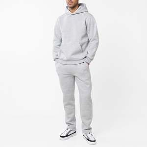 Survêtement en coton 400 GSM pour hommes, sweat à capuche surdimensionné et pantalon de survêtement, ensemble de survêtements décontractés lourds pour l'hiver - Product Image 3