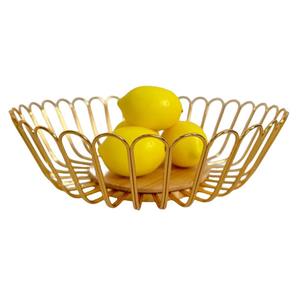 Corbeille à fruits élégante en métal pour la maison Bol décoratif de qualité supérieure pour la salle à manger Comptoir de cuisine Ménage élégant et durable - Product Image 1