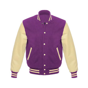 Men's Retro College Style All-Season <b>Varsity</b> <b>Jacket</b> PU Leather Embroidered Stitching Loose Fit High Street Design for Spring - Product Image 5