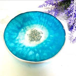 Handmade decorative <b>resin</b> bowl <b>for</b> serving snacks fruits salads centerpiece <b>table</b> kitchen modern home decor - Product Image 1