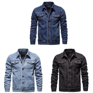Veste en jean bleu vintage pour homme, jean uni d'hiver personnalisé avec technique de lavage, vente en gros de vestes et de manteaux en jean pour homme - Product Image 6