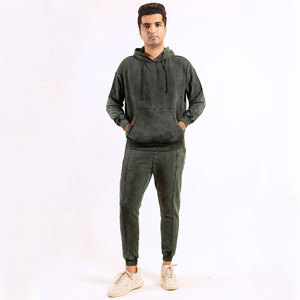 Chándal Estampado con Lavado Ácido para Hombre, Alta Demanda, 100% Algodón, Colores y Tallas Personalizables, MOQ Bajo de 20 Conjuntos, Fabricante OEM de Pakistán - Product Image 4