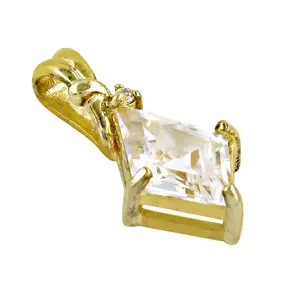 Colgante con Corte de Diamante para Mujer con Baño de Oro, Oro Rosa y Platino, Joyería de Uso Diario con Dijes de Rodio - Product Image 1