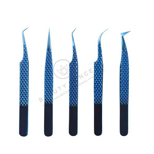 Eyelash Tweezers for Eyebrow Hair <b>Nail</b> Art Tongs Curved Volume Lash Tweezers Professional False Eyelashes <b>Extension</b> Clip Tool - Product Image 2