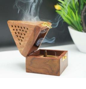 กล่องเก็บเครื่องหอมไม้ขัดเงาอย่างดี ของตกแต่งบ้านสุดหรู ของขวัญสำหรับตกแต่งคริสต์มาสและกลิ่นหอมผ่อนคลายในบ้าน - Product Image 4