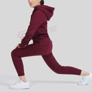 Nouveauté, ensemble survêtement 2 pièces pour femmes avec logo personnalisé, pantalon de jogging respirant à capuche et taille personnalisée pour la saison hivernale - Product Image 3