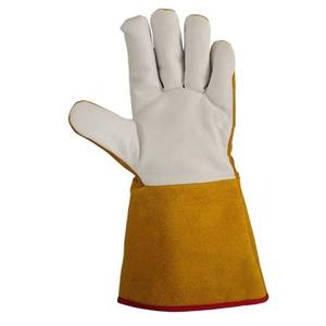 Guantes de soldadura de cuero de vaca de diseño personalizado Producto de alta demanda con guantes de material de cuero de vaca duraderos - Product Image 2
