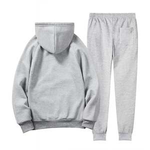 <b>Women's</b> Casual Solid Winter Sweatsuit Sets <b>Thermal</b> Fleece Lined Long Sleeve Drawstring Hoodie and Wide Leg Jogger Set - Product Image 4