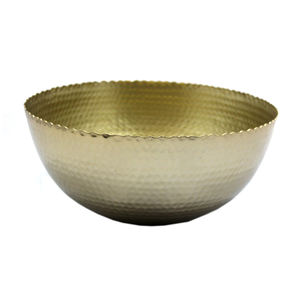 ชามเสริฟสีทองและของตกแต่งทำด้วยมือชามเหล็กทรงกลมทรงกลมดีไซน์ทันสมัย - Product Image 1