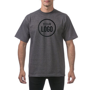 Shaka Wear Custom Logo Pro Club-Camiseta pesada de algodón de manga corta con cuello redondo para hombre - Product Image 6