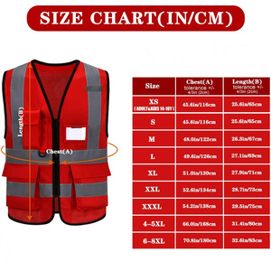 Haute visibilité noir garde de sécurité gilet jetable Construction industrielle échappée poche marche combinaison réfléchissante HPPE - Product Image 3