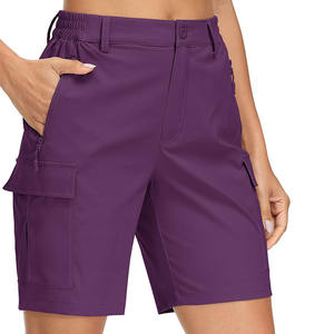 Short cargo coupe confortable séchage rapide classique été quotidien décontracté mode couleur unie short respirant pour femme - Product Image 1