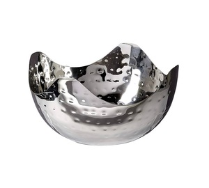 Bol à plat élégant en acier inoxydable avec finition miroir élégante et design moderne pour servir des soupes, des pâtes, du riz et des légumes frais - Product Image 2