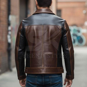 Chaqueta de Cuero para Hombre, Estilo Moderno, Color Único, Estilo Elegante, Chaqueta de Cuero Informal, Chaqueta de Cuero de Color Único - Product Image 4