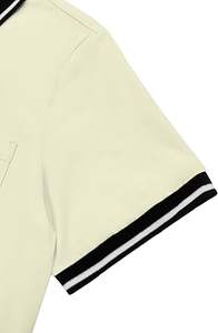 Nouveau Design Poche Poitrine Vierge Polo T Shirt Col Noir Contraste Boxy Slim Fit Demi Manches Personnalisé 100% Coton Polos - Product Image 2