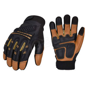 Gants de sécurité en cuir de vachette résistants aux chocs Gants de travail de construction anti-coupure pour utilisation à la tronçonneuse - Product Image 2