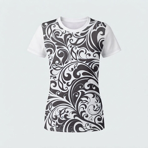 Camisetas de Mujer con Diseño Tribal, Corte Regular, Servicio OEM, Manga Corta, Transpirables, Precio Económico, Gran Venta - Product Image 1