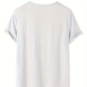 Camiseta informal de manga corta con cuello redondo para mujer, estampado de corazones degradados para primavera y verano, estampado Digital - Product Image 1