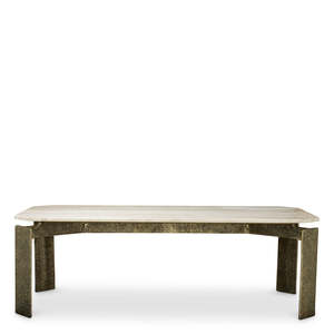 Bodega Rectangular Dining <b>Table</b> Set Minimalist Modern Design Metal and <b>Walnut</b> Wood Frame Assembled Extendable for Kitchen Use - Product Image 4